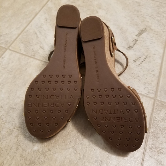 Adrienne Vittadini cinthian cream cork wedges - Picture 5 of 6